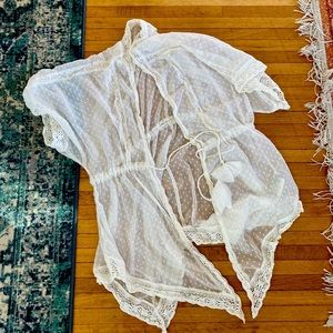 Abercrombie White Lace Swimsuit Cover up